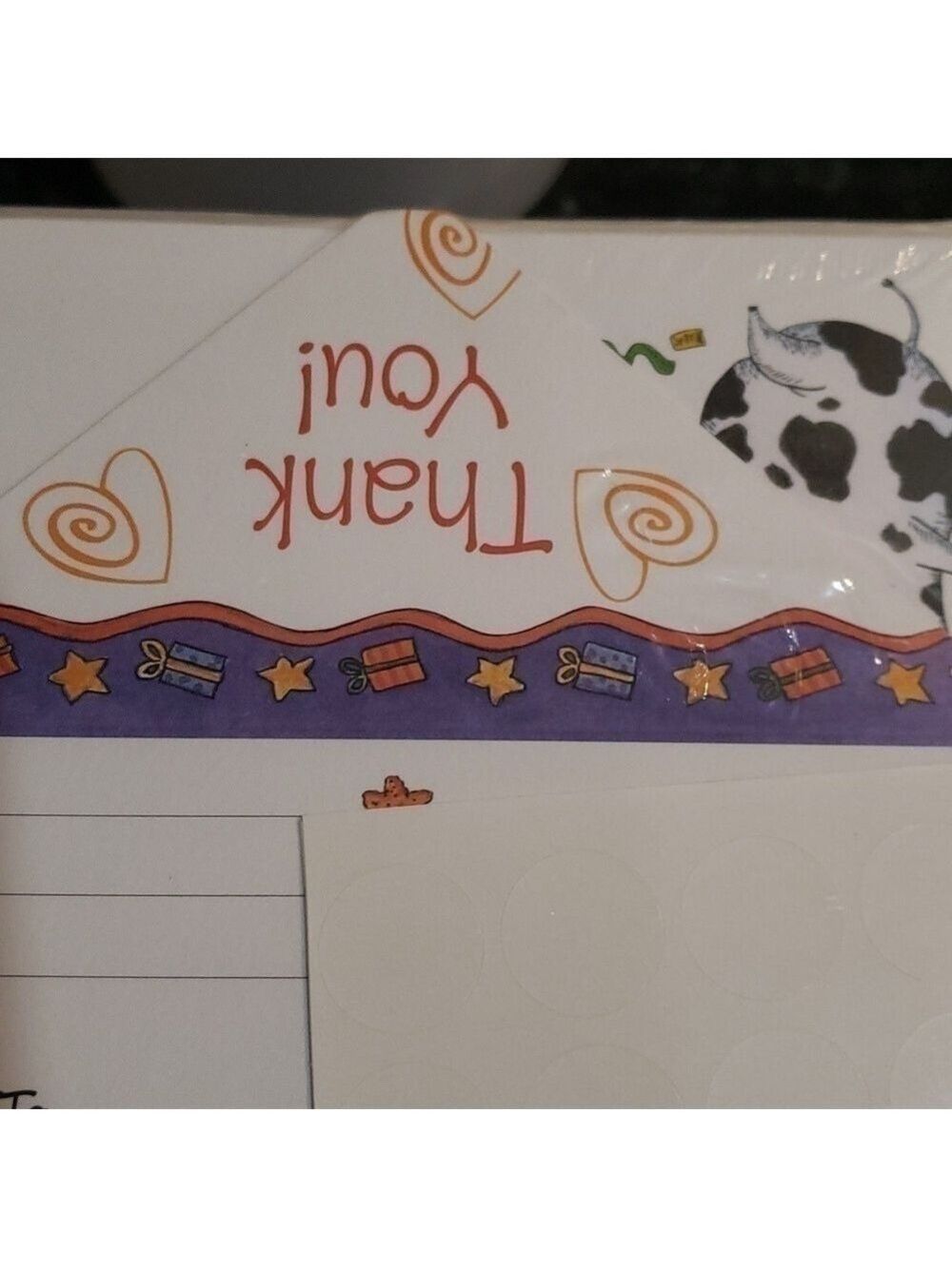 Sally Foster Thank You Note Cards 12 Total Stickers Seals Nautical Cow … - Picture 9 of 10